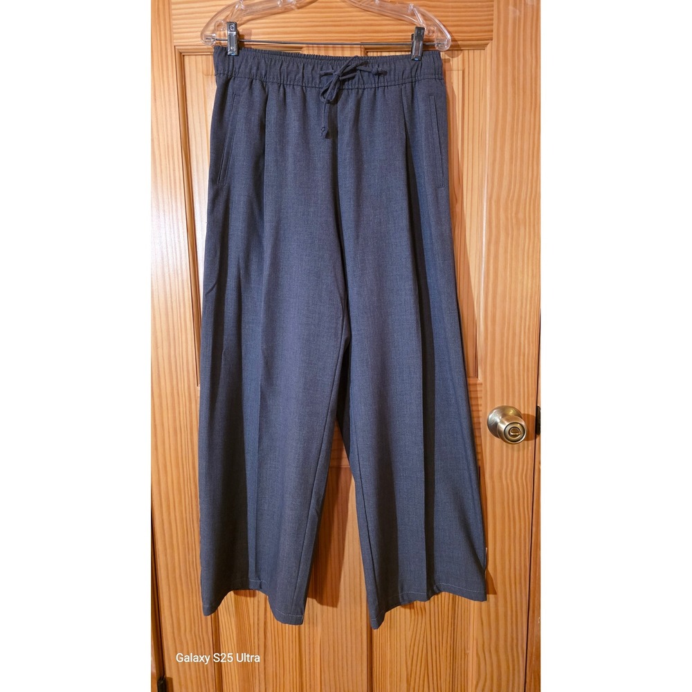 Old Navy Billie Wide Leg High Rise Comfort Waistband Pants Gray Medium